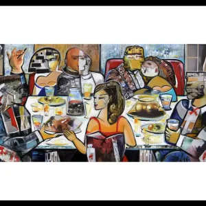 Fineartprint, signiert: "Artdinner I", K. Namazi, limitierte Edition auf Papier, Nr. 1/150 Neuheit