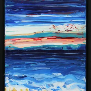 Must-Have Moderne Landschaftsmalerei: "Australian Sunset II", J. Fernandez, Unikat