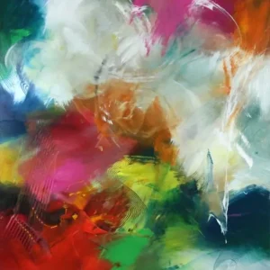 Abstrakte Acrylmalerei, C. Middendorf: "Sommermomente I", Originalgemälde (Unikat) Sonderaktion