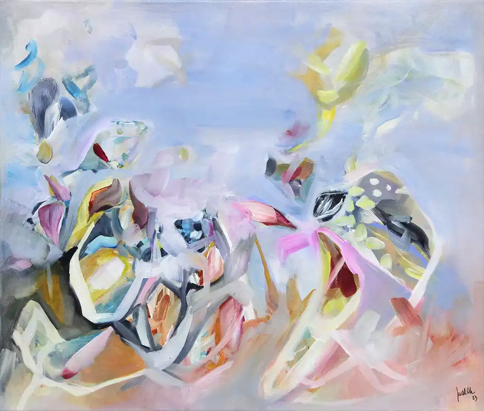 Billig Acrylgemälde: "Himmelsleicht", Original/Unikat, J. Riemer