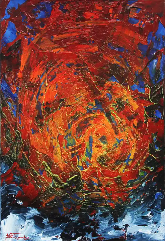 Originalgemälde: "Idee einer Rose", Unikat, J. Fernandez Sonderaktion
