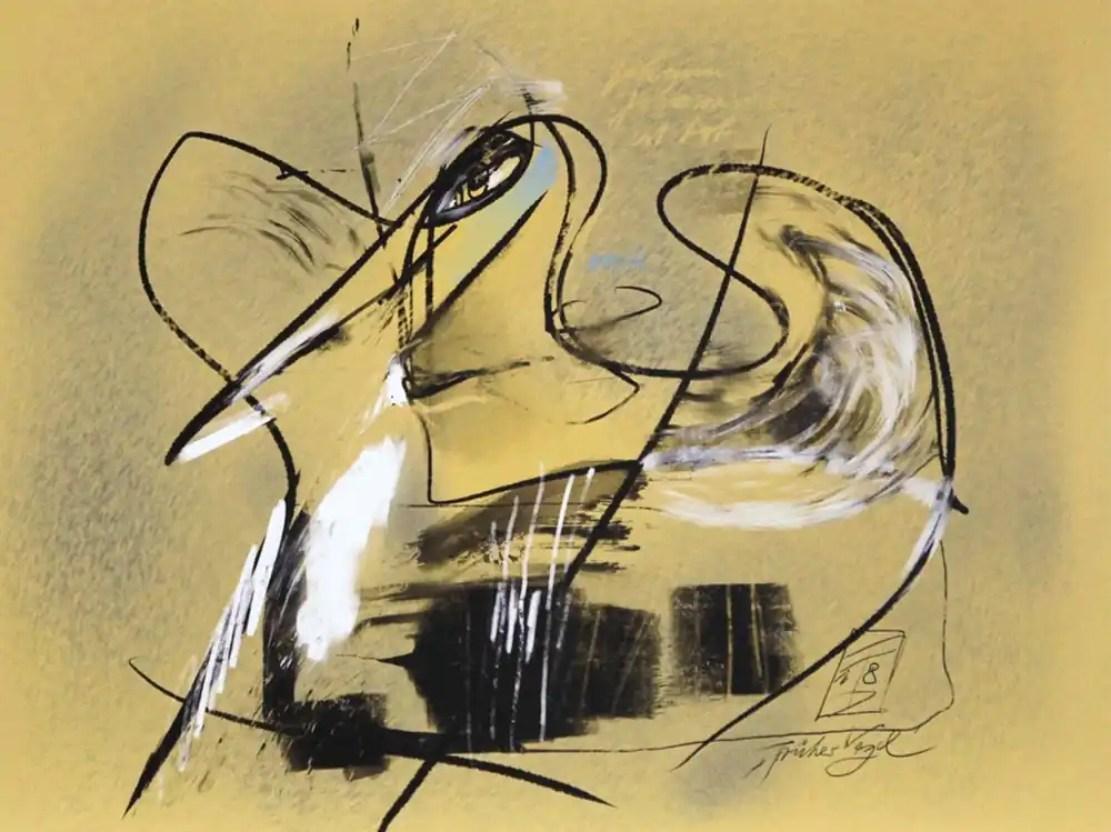 Digitale Grafik, Dirk Hille: "Früher Vogel", Aludibond Online Kaufen