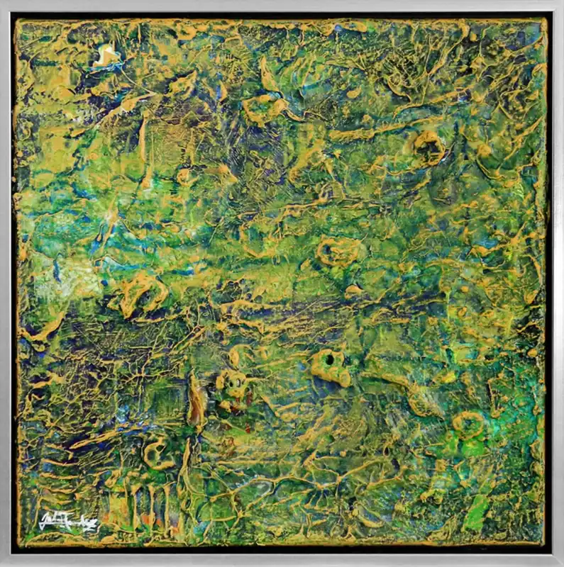Modernes Kunstbild, Julio Fernandez: "Hintergrundleuchten II" (ri), Unikat/Original Finale Aktion
