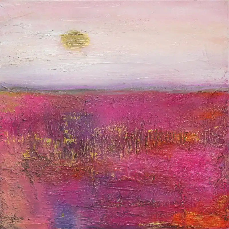 M.Rick: "Landscape (pink)". abstraktes Originalgemälde (Unikat) Must-Have