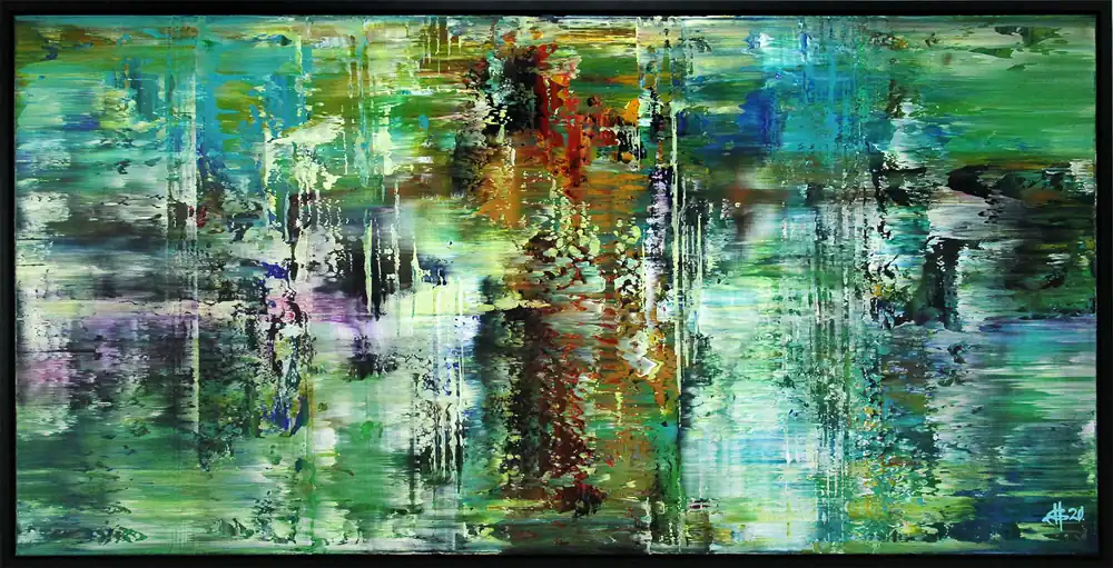 G. HUNG: "Exciting Metropolis I", abstrakte Originalkunst (Unikat) Echt
