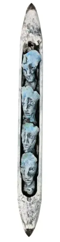 Begrenztes Angebot I. Schmidt: "Der Reihe nach", zeitgenössische Skulptur, Original/Unikat