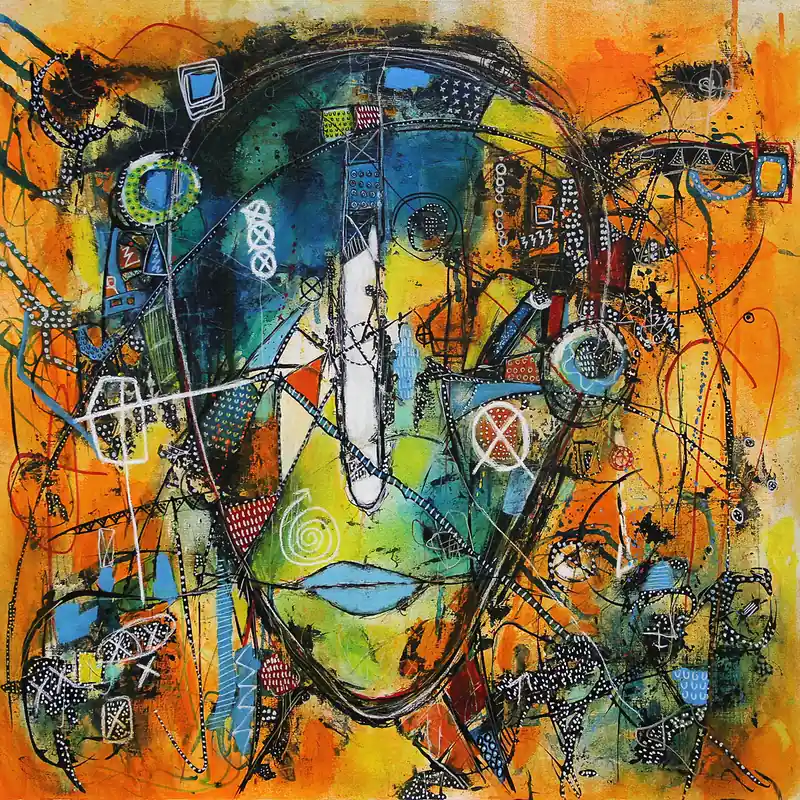 Garantierte Lieferung I. Schmidt: "Blind Spot", expressives Originalgemälde (Unikat) (A)