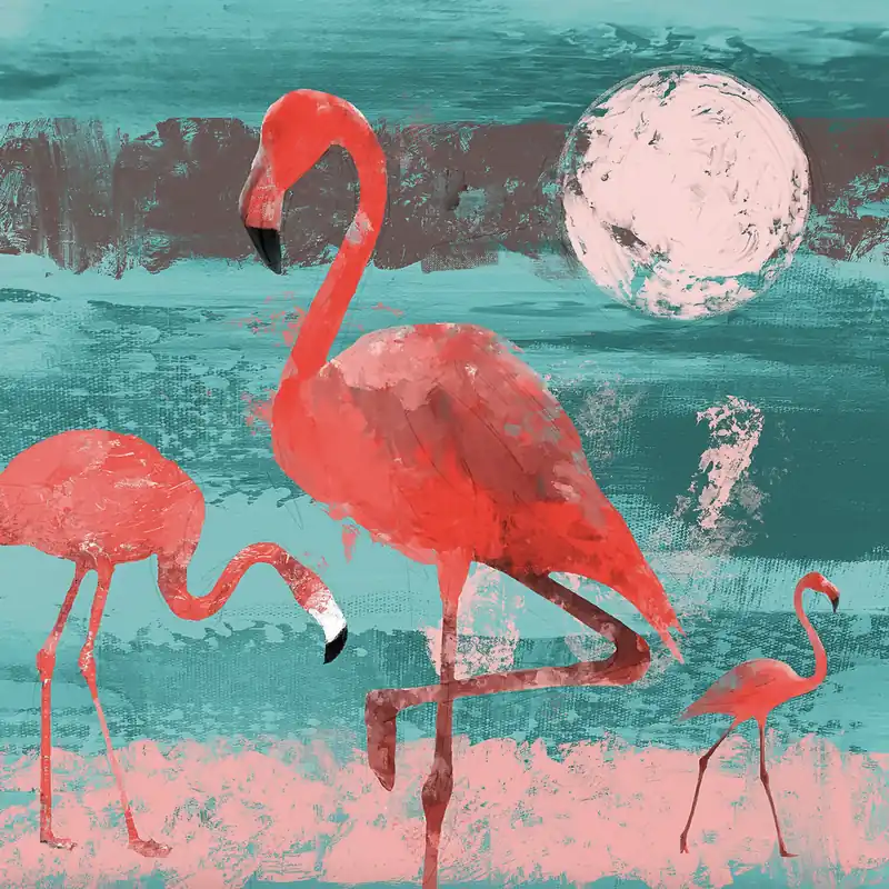 Beliebt Moderne Kunst: "Flamingo", H. Mühlbauer-Gardemin, Original/serielles Unikat