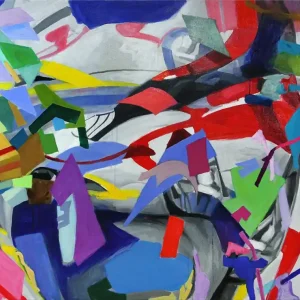 Zeitgenössische Ölmalerei von Stefan Petrunov: "Composition II", Originalgemälde (Unikat) (A) Wochenendangebot