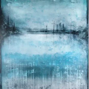 Acrylmalerei abstrakt, A. Freymuth: "Im Norden", Originalgemälde (Unikat) Schneller Versand