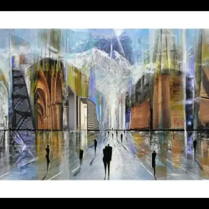 Fineartprint, signiert: "In Front of the Mountains I", K. Namazi, limitierte Edition auf Papier, Nr. 1/150 Abverkauf