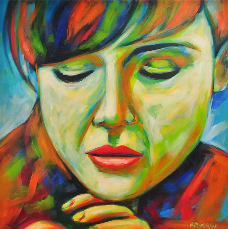 Acrylgemälde, K. Boekhoff: "ALLEGORIE AUF DEN HERBST" (ri) Online Kaufen