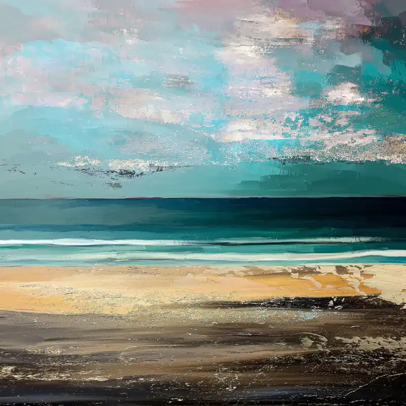 Nur Heute Kunstdruck, signiert: "Horizont", Holger Mühlbauer-Gardemin, Edition, Nr. 1/100