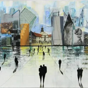 Moderne Kunst: "Das alte Europa trifft die Moderne II", K. Namazi, Original/Unikat Direkt Vom Hersteller