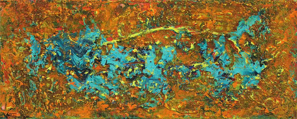 Neu Im Sortiment Unikat: "Stardust I", Originalgemälde, J. Fernandez, Acrylbilder