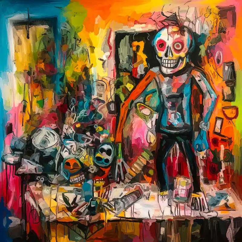 Moderne Kunst: "Death", H. Mühlbauer-Gardemin, Original/serielles Unikat Abverkauf