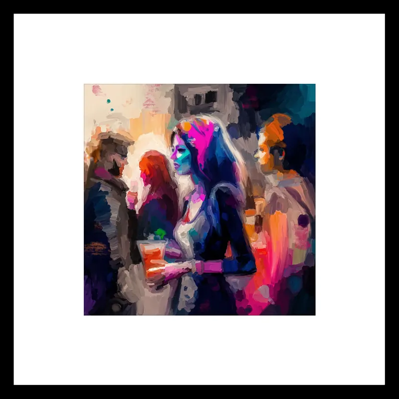 Solange Der Vorrat Reicht Fineartprint, signiert: "Street Party", Holger Mühlbauer-Gardemin, limitierte Edition auf Papier, Nr. 1/150