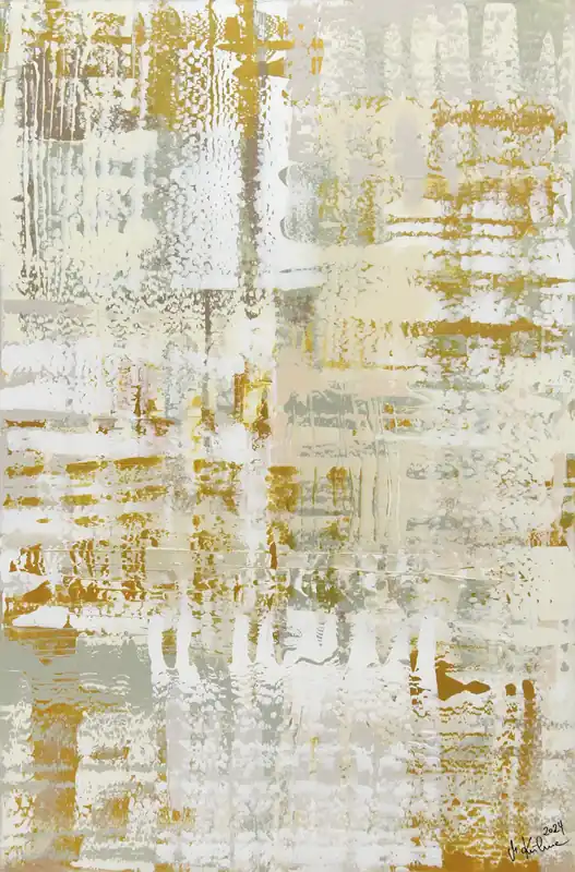 Solange Der Vorrat Reicht M.Kühne: "Golden Imagination", modernes Originalgemälde (Unikat)