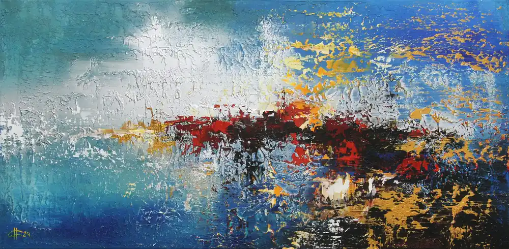 Originalgemälde: "Hopes & Fears II", G. Hung, Unikat Preiswert