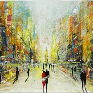 Ausverkauf Originalgemälde: "Shanghai Dreaming II", K. Namazi, Unikat