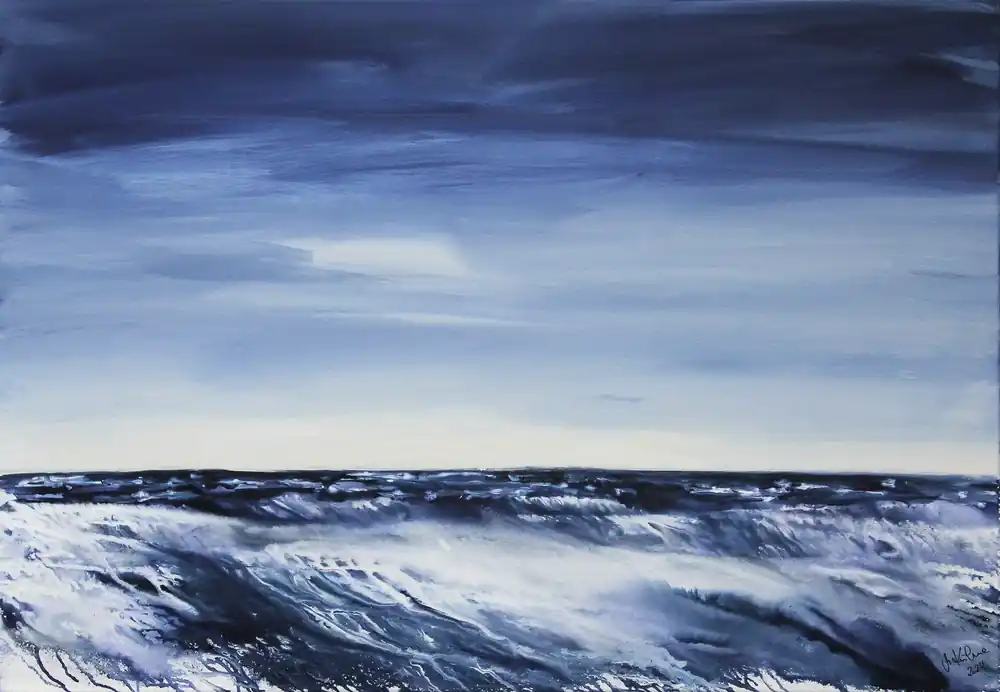 Schnäppchen M.Kühne: "Wild ocean", modernes Originalgemälde (Unikat)