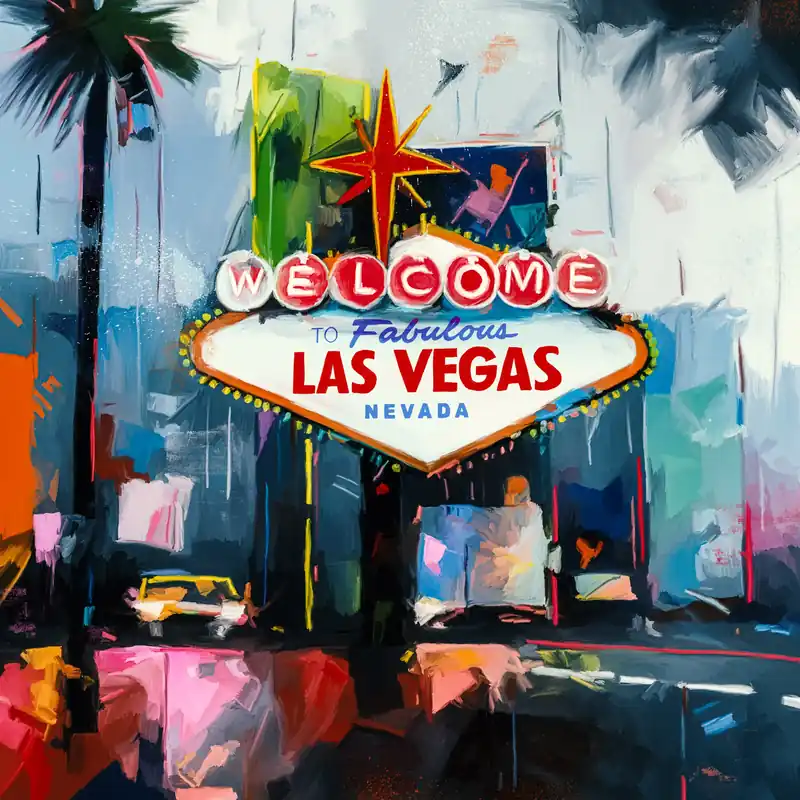 Sonderangebot Moderne Kunst: "Las Vegas", H. Mühlbauer-Gardemin, Original/serielles Unikat