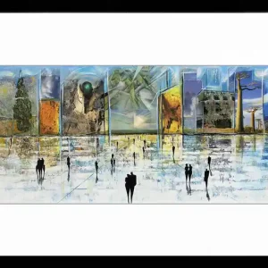 Sichere Zahlung Fineartprint, signiert: "Naturstadt IV", K. Namazi, limitierte Edition auf Papier, Nr. 4/150