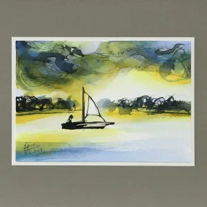 Sofort Bestellen L. Roth: "Vor dem Wind". originale Grafik/Zeichnung (Unikat)