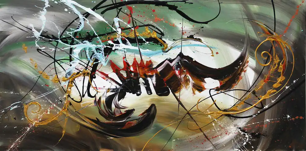 Nur Für Kurze Zeit G. Hung: "Subatomare Komposition II", Originalgemälde (Unikat)