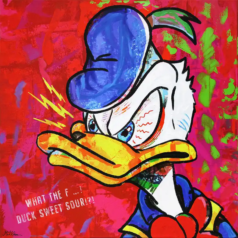 Preisknaller H. Mühlbauer-Gardemin: "Donald II", Moderne Pop Art, Original/serielles Unikat