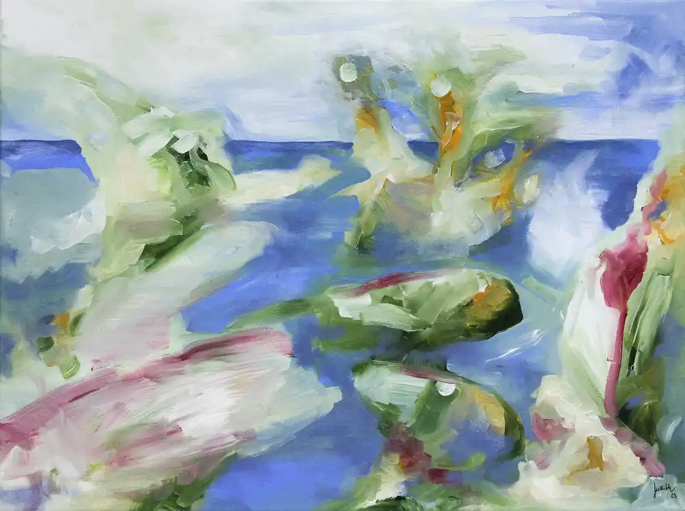 Aktuell Acrylgemälde: "Glücksort 2", Original/Unikat, J. Riemer