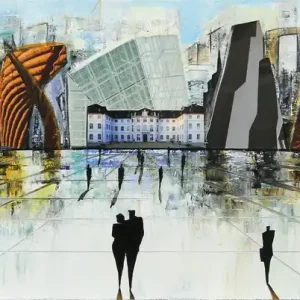 Must-Have Moderne Kunst: "Das alte Europa trifft die Moderne I", K. Namazi, Original/Unikat