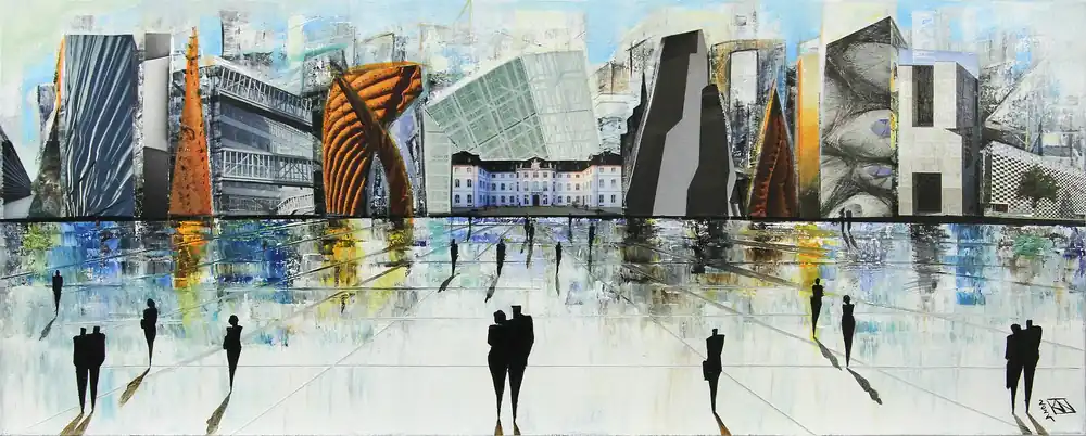 Must-Have Moderne Kunst: "Das alte Europa trifft die Moderne I", K. Namazi, Original/Unikat