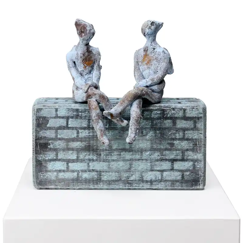 I. Schmidt: "Himmlischer Dialog III", zeitgenössische Skulptur, Original/Unikat Schnäppchen