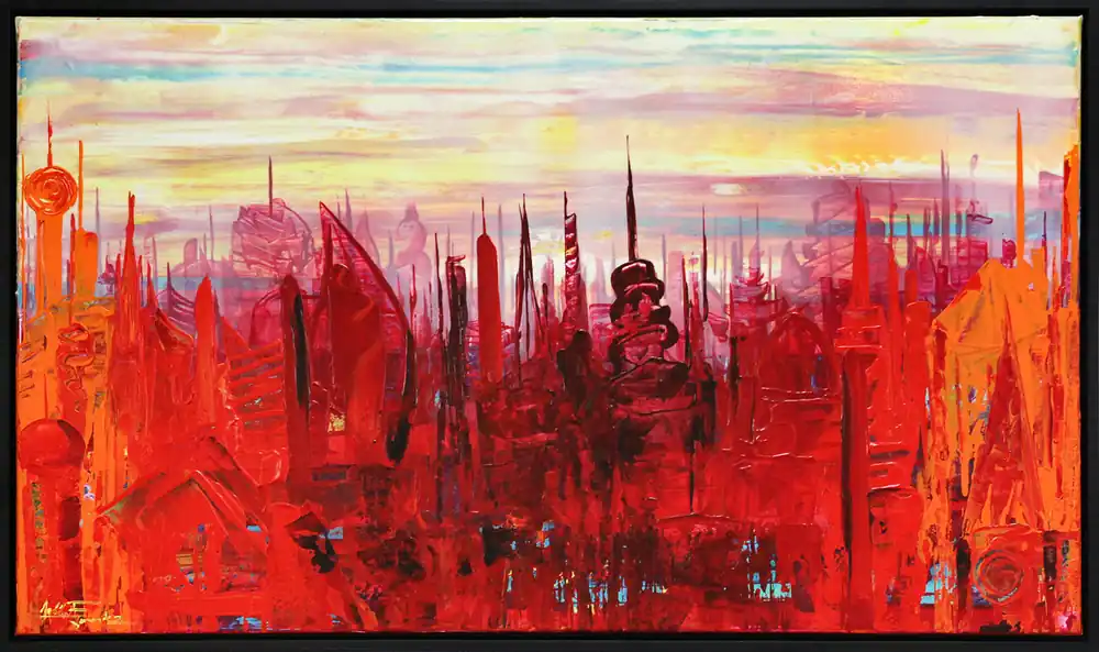 Sale J. Fernandez: "Zeitreise IV", moderne Originalkunst (Unikat)