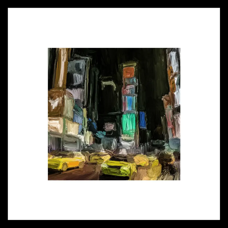 Fineartprint, signiert: "New York Times Square I", Holger Mühlbauer-Gardemin, limitierte Edition auf Papier, Nr. 1/150 Rabatt