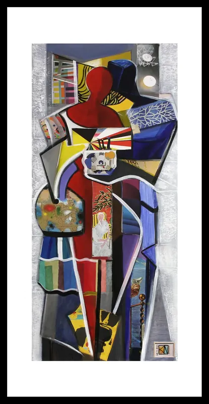 Billig Fineartprint, signiert: "Colourful Love", K. Namazi, limitierte Edition auf Papier, Nr. 1/150