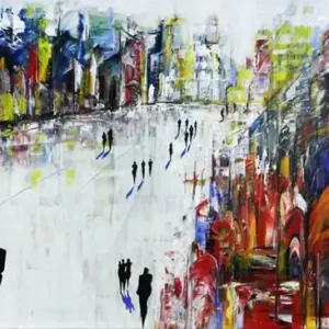 Originales Acrylgemälde (Unikat), K. Namazi: "Zum Stadtring I", Originalgemälde (Unikat) Online Kaufen