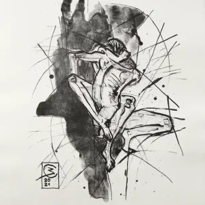 C. Blechschmidt: "Zwei in Eins", Originale Grafik/Lithographie Gratis Versand