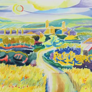 Zeitgenössische Acrylmalerei: "Morgen, Toskana", M. Cieśla, Original (Unikat) Ausverkauf
