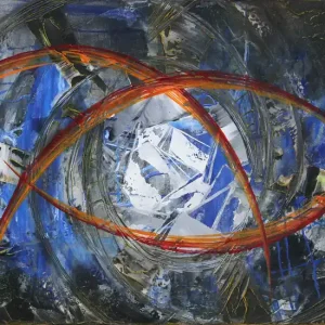 Abstraktes Originalgemälde: "Wilde Wasser II", R. König, Unikat Neue Ware