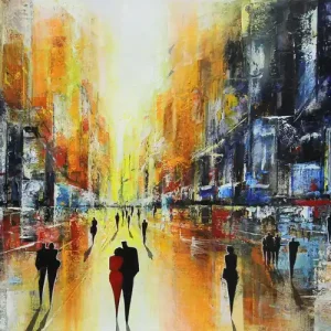 Acrylgemälde: "Somewhere in Asia V", K. Namazi, Original/Unikat Saisonangebot