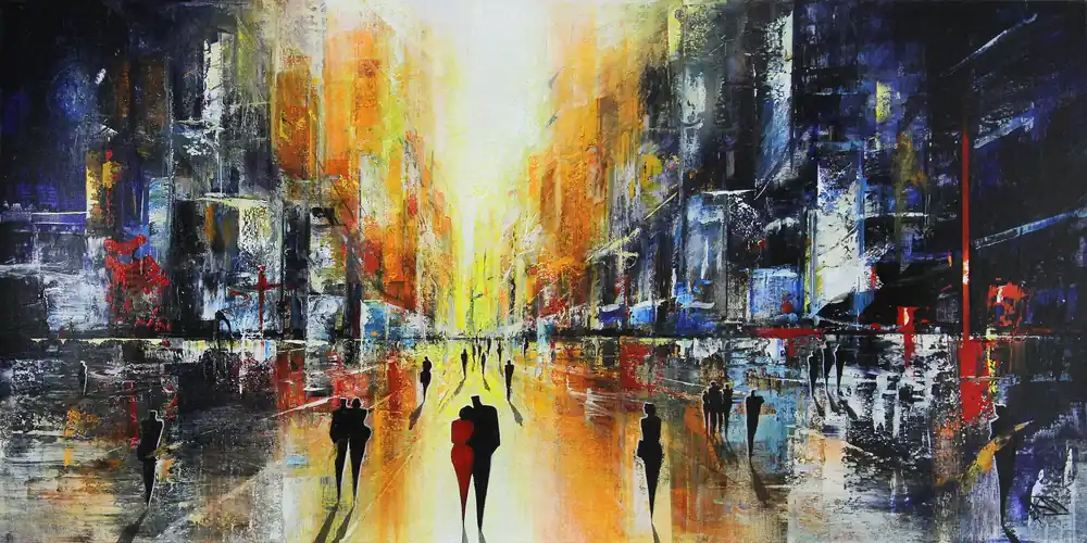 Acrylgemälde: "Somewhere in Asia V", K. Namazi, Original/Unikat Saisonangebot