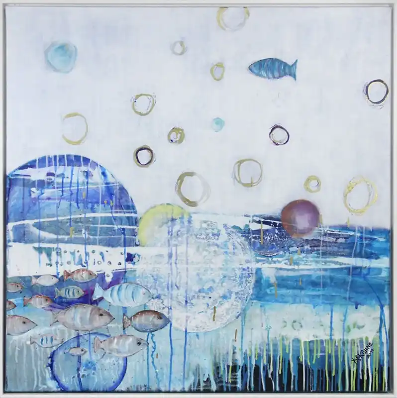 Moderne Kunst, M.Kühne: "Wonderland", Originalgemälde (Unikat) Aktuell