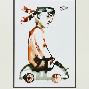 L. Roth: "Bobbycar II". originale Grafik/Zeichnung (Unikat) Markenware
