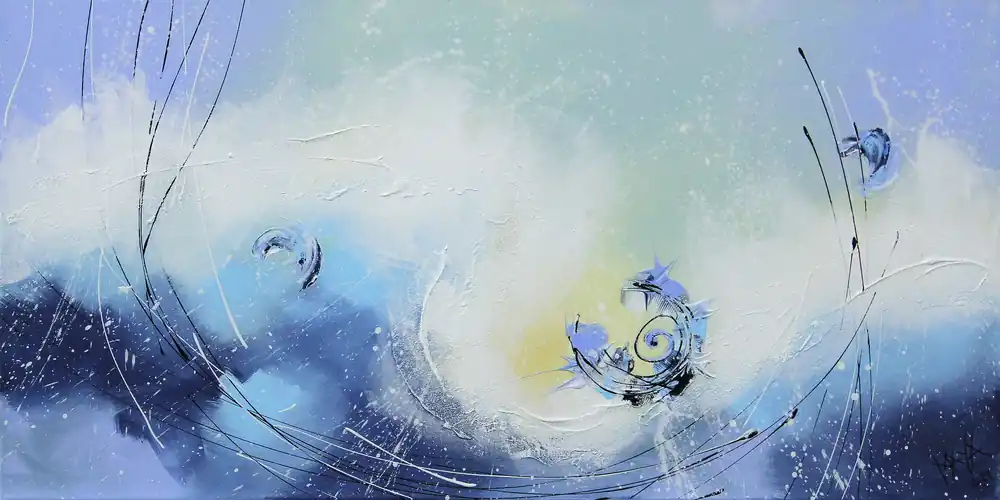 Knallerangebot Maya: "Wellenspiel", Originale Acrylbilder (Unikat)