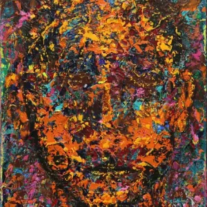 Unikat: "Fragiles Porträt II", Originalgemälde, J. Fernandez, Acrylbilder Begrenztes Angebot
