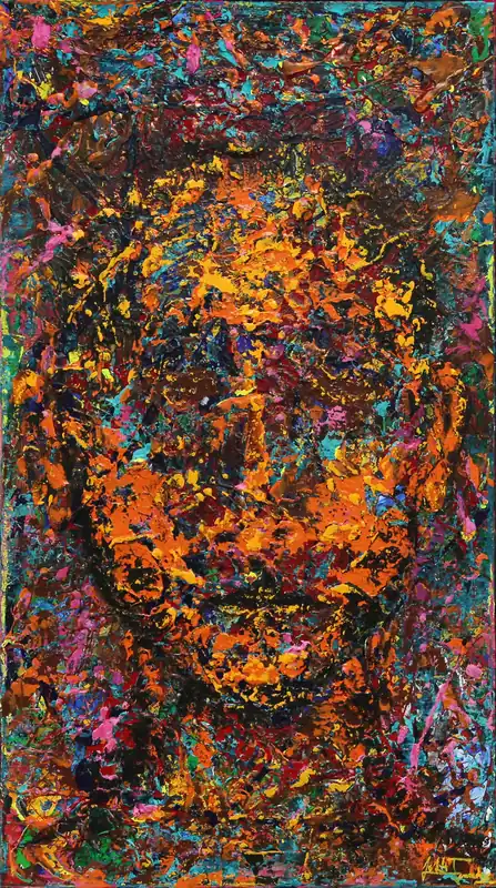 Unikat: "Fragiles Porträt II", Originalgemälde, J. Fernandez, Acrylbilder Begrenztes Angebot