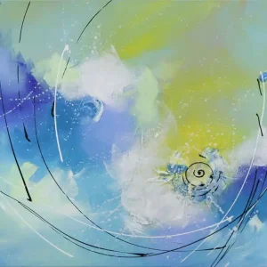 Gemälde abstrakt, Maya: "Ein Tag am Meer" Top-Angebot