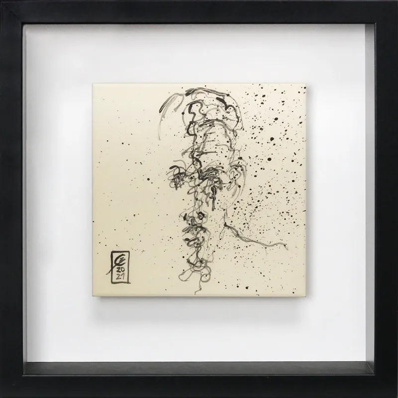 C. Blechschmidt: "Gesicht II", Original/Unikat, zeitgenössisches Gemälde Ausverkauf